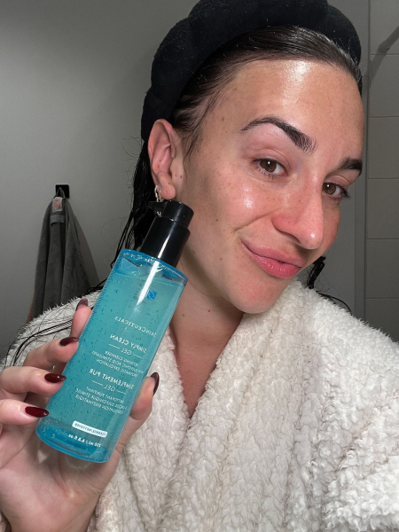 Image may contain Adult Person Bottle Cosmetics Perfume and Sweating